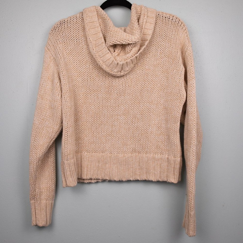 Soft Surroundings oatmeal hooded sweater-M - Picture 4 of 4